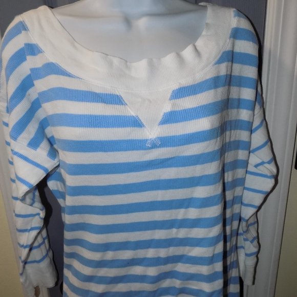 L-RL LAUREN ACTIVE RALPH LAUREN White /Blue 1X - Picture 2 of 3